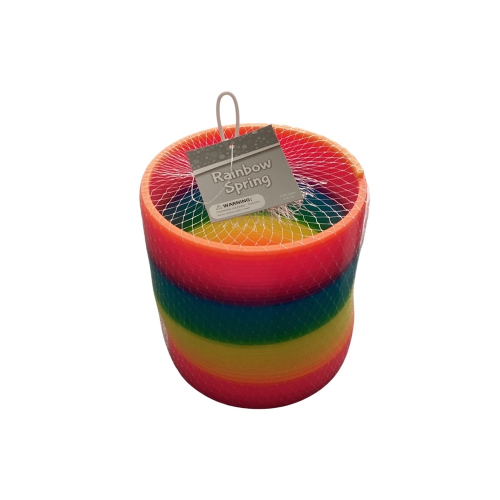 Rainbow Spring Toy Large Multi Color Plastic Coil Slinky Sensory Fidget Toy NEW